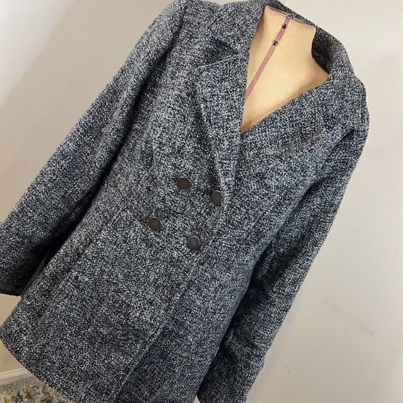 xhilaration Black/White Car Coat - Size XL - Picture 2 of 15